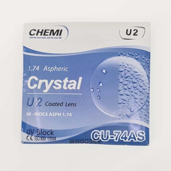 Tròng Kính Cận Chemi Crystal U2 Cu 74as Chiết Xuất 1.74 truoc