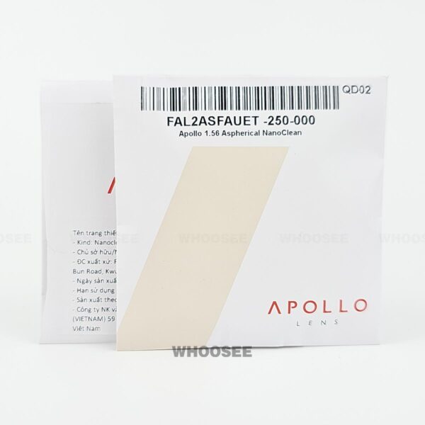 tròng kính apollo 1.56 nanoclean chiết suất 1.56