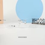 gọng kính không viền exfash dáng mắt mèo ef33218t 894a cao cấp phong cách thanh lịch