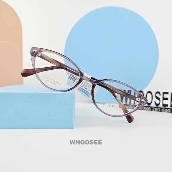 gọng kính exfash mắt mèo ef35453 771a chính hãng mang nhẹ, dễ phối đồ