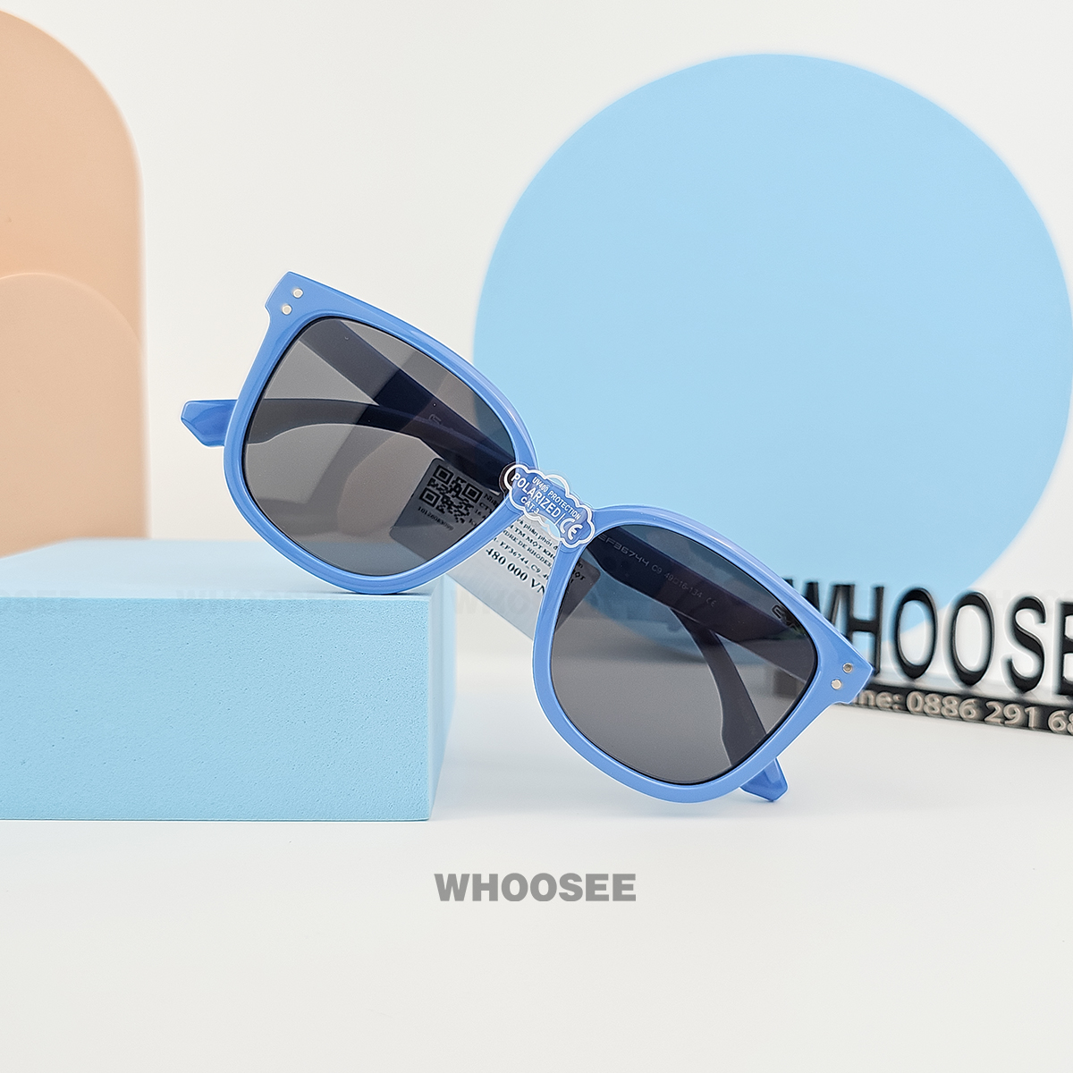 gọng kính mát trẻ em exfash dáng mắt vuông ef36744 c9 cao cấp phù hợp đi làm, học tập
