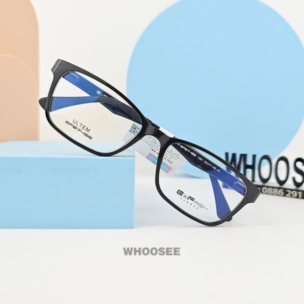 gọng kính exfash dáng vuông ef67456 c001 phong cách thanh lịch