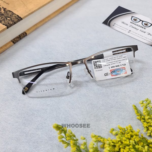 gọng kính cận titanium cho nam exfash ef39277t 269 3862328