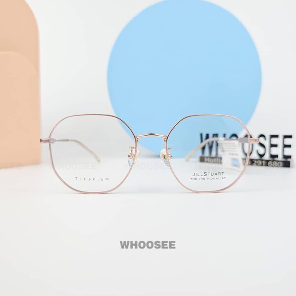 gọng kính jill stuart dáng lục giác jl33124x c02 chính hãng Đeo nhẹ, dễ phối đồ