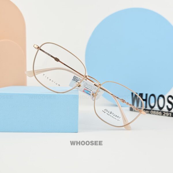 gọng kính jill stuart dáng mắt vuông bầu jl33136x c03 cao cấp phong cách thanh lịch