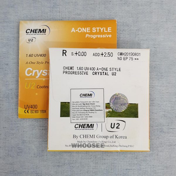 Tròng Kính Chemi Crystal U2 Coated Lens 1 60